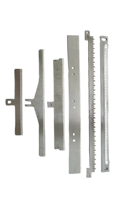 Imagen de cuchillas dentadas para polietileno con precorte para envasadoras
